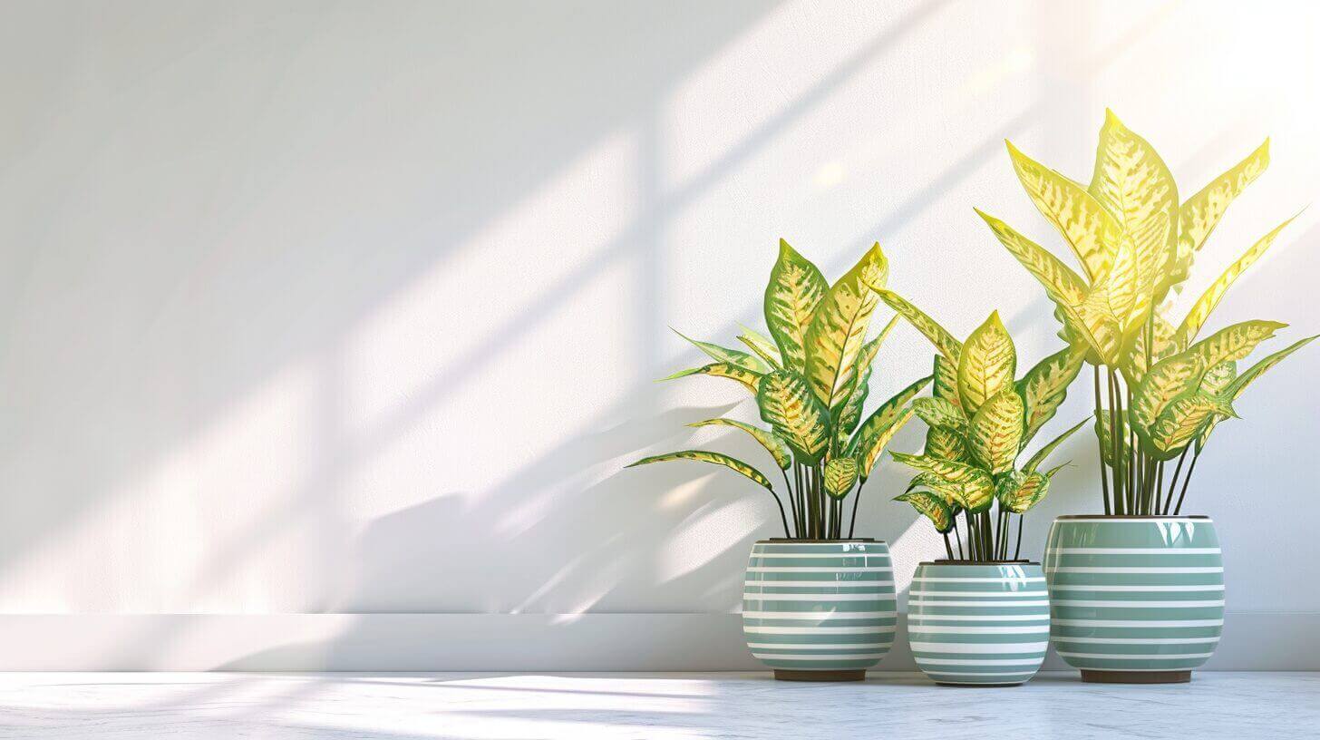 Ideal Light Requirements For Healthy Dumb Cane Plant Or Dieffenbachia Growth Indoors