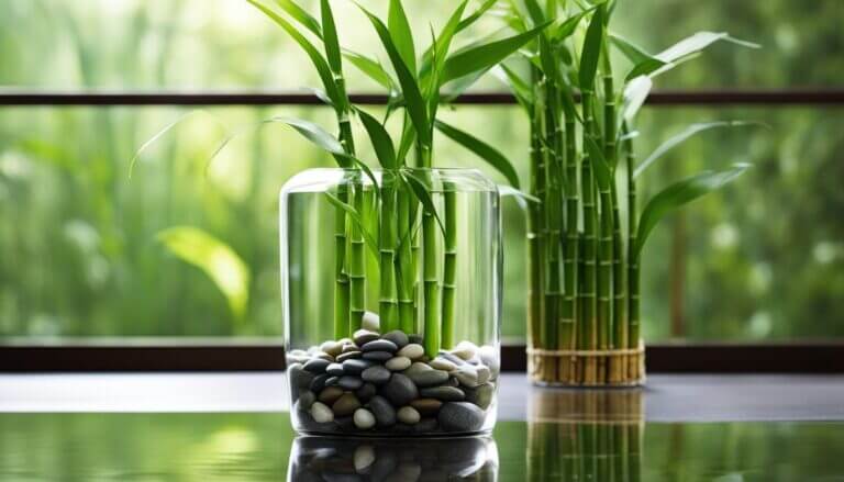 growing lucky bamboo in just rocks and water