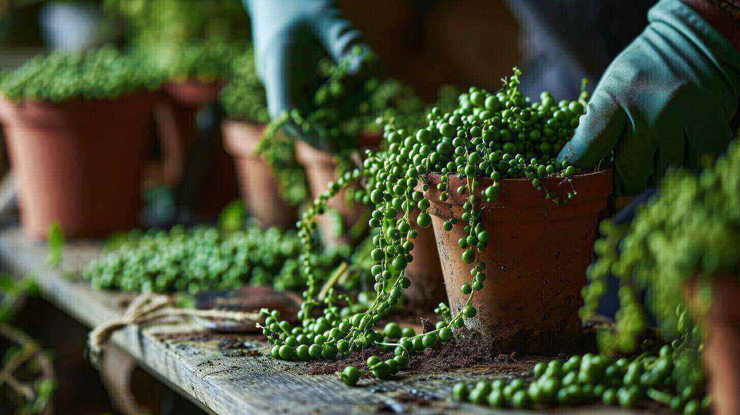 Repotting String Of Pearls Succulent Plants Guide When To Transplant And How To Do It Right